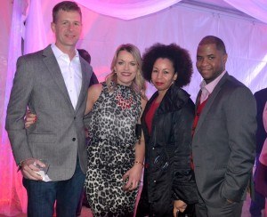 Eric Reisinger, Andrea Hill, Lia Skinner and Roderick Stakley, with RB, one of the main sponsors of the evening.