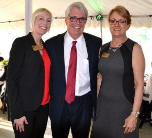 (from left) Dr. Meredith Brunen, executive director of the NWACC Foundation; Ramsay Ball, Foundation board member; and Dr. Evelyn Jorgenson, president of NWACC.