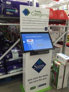 An example of an “endless aisle” kiosk now being used in Sam’s Club stores.