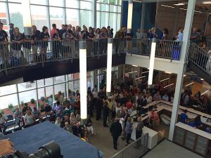 Hundreds gathered Monday for the ceremonial opening of the $11.5 million Recreation and Wellness Center at the University of Arkansas at Fort Smith.