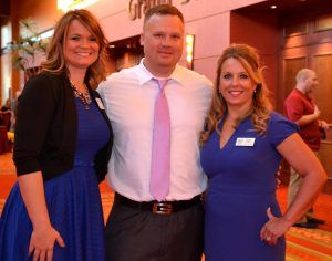 (from left) Natalie Tibbs, RN, executive director of the CAC, Matthew Sandusky, executive director of Peaceful Hearts Foundation and guest speaker, and Shelley McMillon, CAC board president and honorary chair of the event.