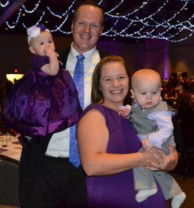 Dusty and Michelle Hurst with their 6-month old twins, Kanon Rockford and Remingon Ann. The Hurst family was the event’s ambassador family.