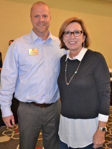 Benton County Boys and Girls Club CEO Jason Barta and Karen Stuckey, BGCBC board chair and Walmart senior vice president