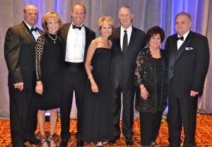 The Esch family was Mercy’s Outstanding Philanthropic Family of the year. (from left) Mark Moses, Sara Moses, Tony Sherman, Mary Beth Sherman, Pete Esch, Shirley Esch, and Kent Whillock.