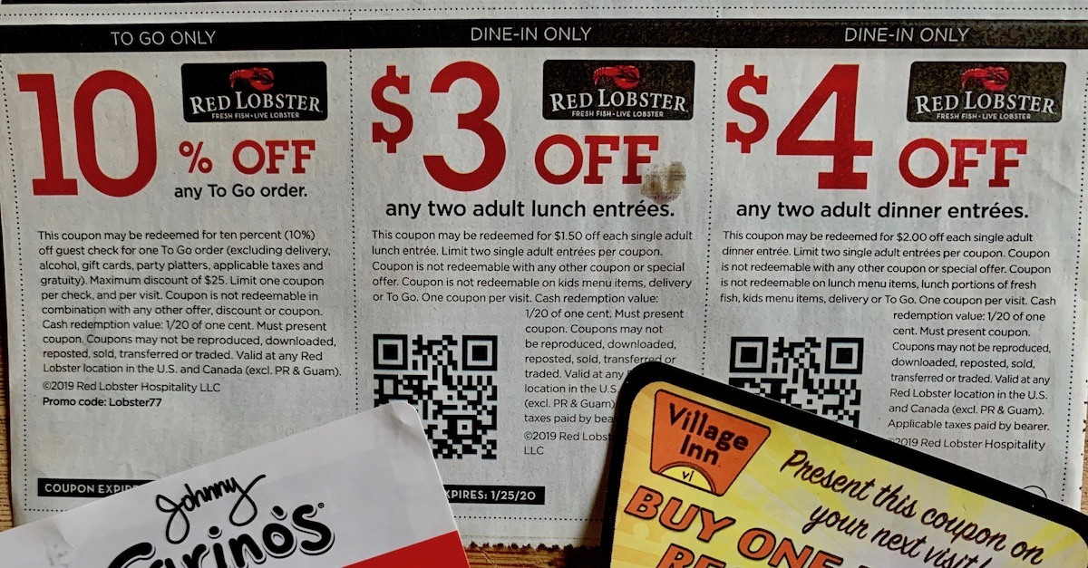 Restaurant coupon codes