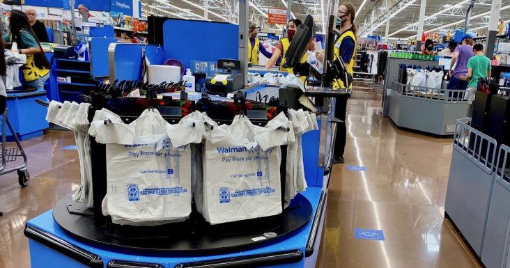 How can Walmart accept plastic bags for recycling when recycling centers  won't?