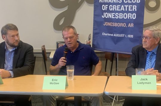 (from left) David McAvoy, Eric McGee, and Rep. Jack Ladyman.